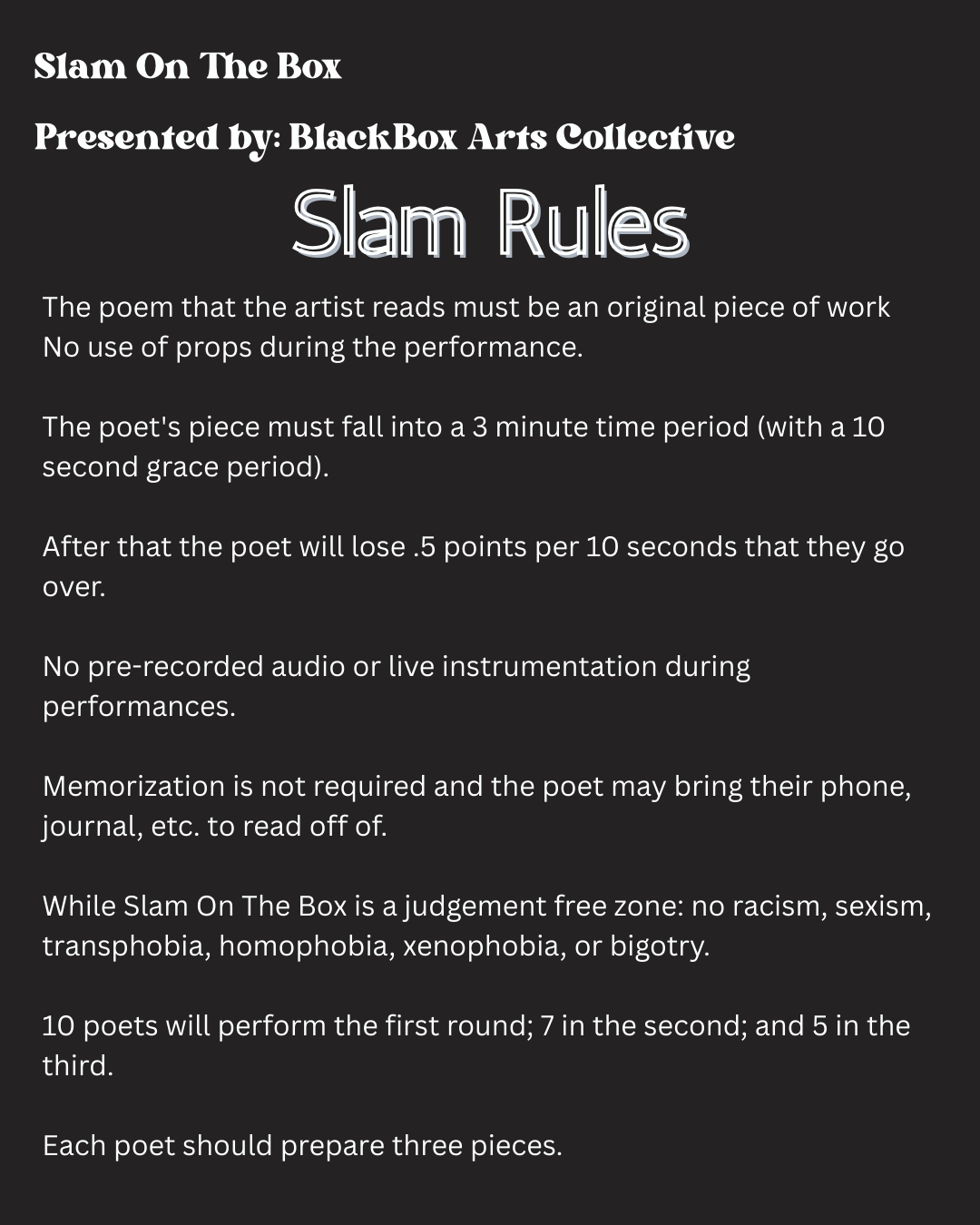 Slam on the Box July
