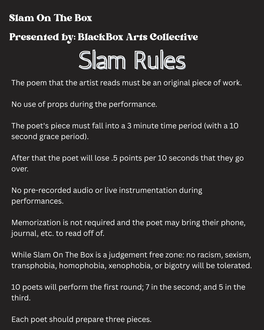 October Poetry Slam